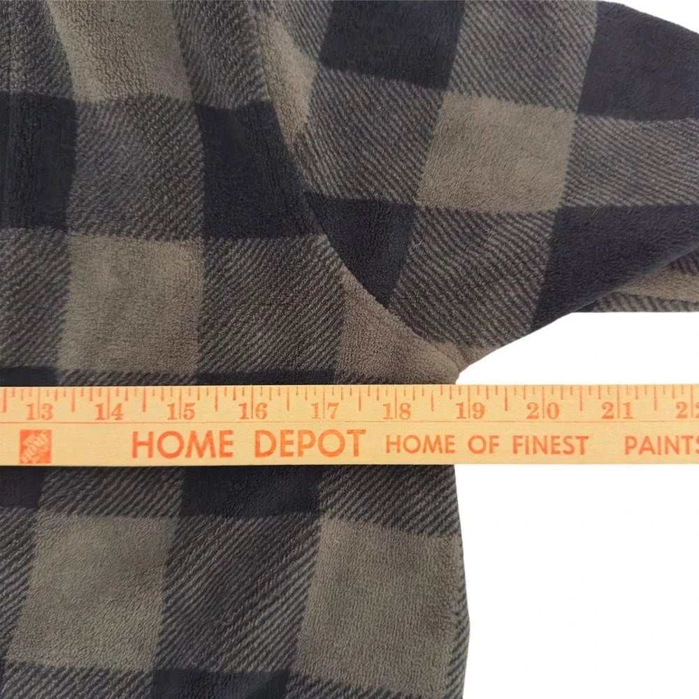 Tucker Tate Kids Sleepwear Robe‎ Buffalo Plaid Fleece Hooded Tie Belt Size 5/6